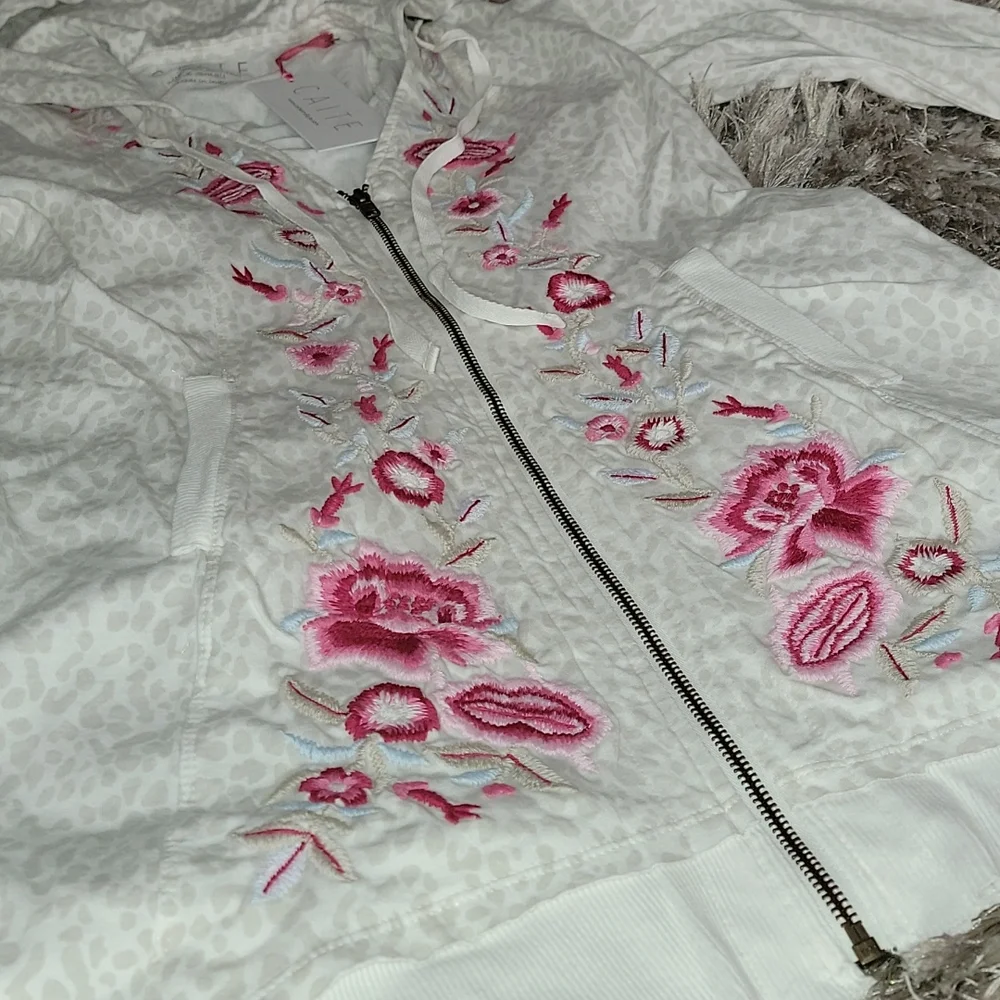 Caite Embroidered Handmade Hoodie Jacket - Picture 2 of 9